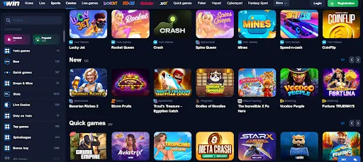 1win casino crash games